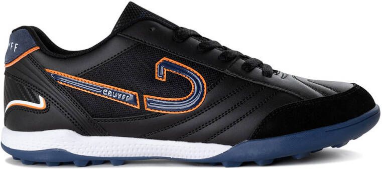 Cruyff Libra Foundation Turf Voetbalschoenen (TF) Zwart Wit Blauw Oranje