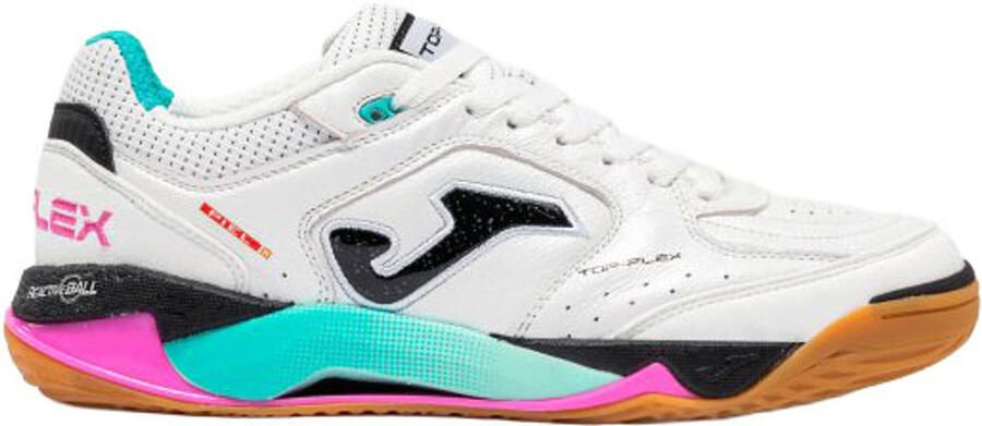 Joma Top Flex Plus Zaalvoetbalschoenen (IN) Wit Zwart Turquoise Roze