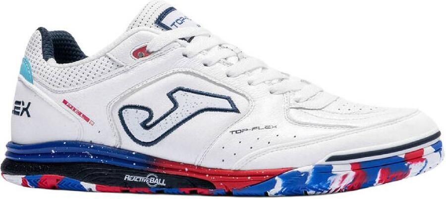 Joma Top Flex Rebound Zaalvoetbalschoenen (IN) Wit Blauw Rood Felblauw