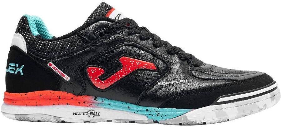 Joma Top Flex Rebound Zaalvoetbalschoenen (IN) Zwart Rood Turquoise