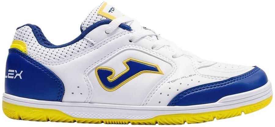 Joma Top Flex Zaalvoetbalschoenen (IN) Kids Wit Blauw Geel