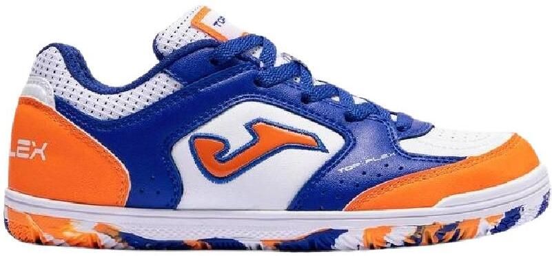 Joma Top Flex Zaalvoetbalschoenen (IN) Kids Wit Blauw Oranje
