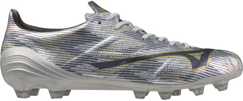 Mizuno Alpha II Elite Gras Voetbalschoenen (FG) Zilver Grijs Goud