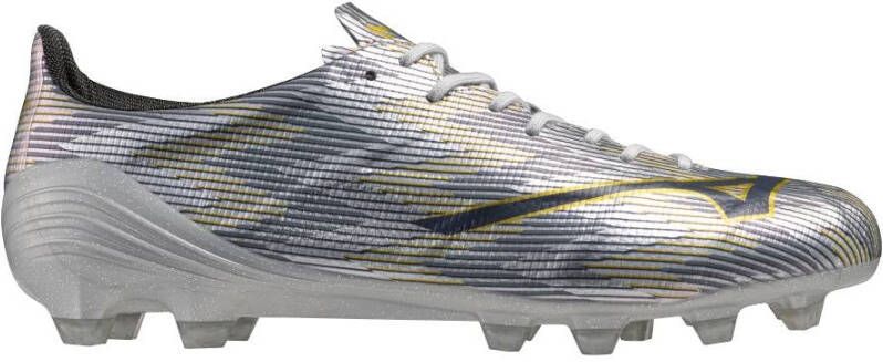 Mizuno Alpha II Japan Gras Voetbalschoenen (FG) Zilver Grijs Goud