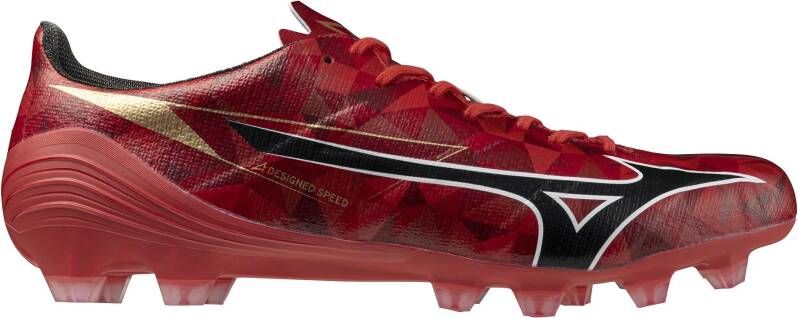 Mizuno Alpha II Pro Gras Voetbalschoenen (FG) Rood Zwart Zilver
