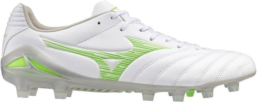 Mizuno Monarcida Neo III Pro Gras Voetbalschoenen (FG) Wit Groen Zilver