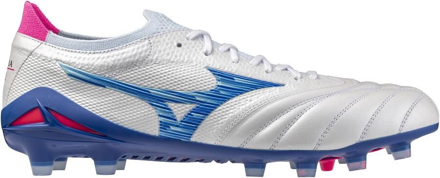 Mizuno Morelia Neo IV Beta Japan Gras Voetbalschoenen (FG) Wit Blauw Roze