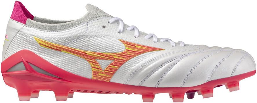 Mizuno Morelia Neo IV Beta Japan Gras Voetbalschoenen (FG) Wit Roze Oranje