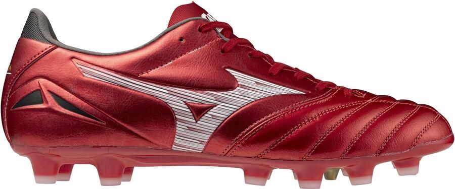Mizuno Morelia Neo IV Pro Gras Voetbalschoenen (FG) Rood Zilver Zwart