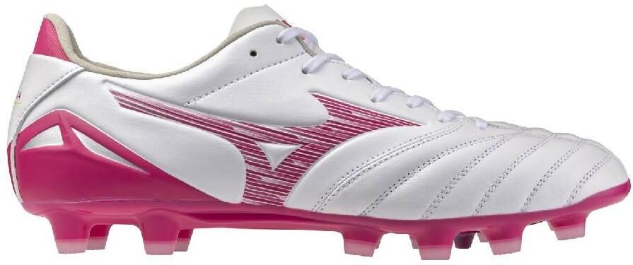 Mizuno Morelia Neo IV Pro Gras Voetbalschoenen (FG) Wit Roze
