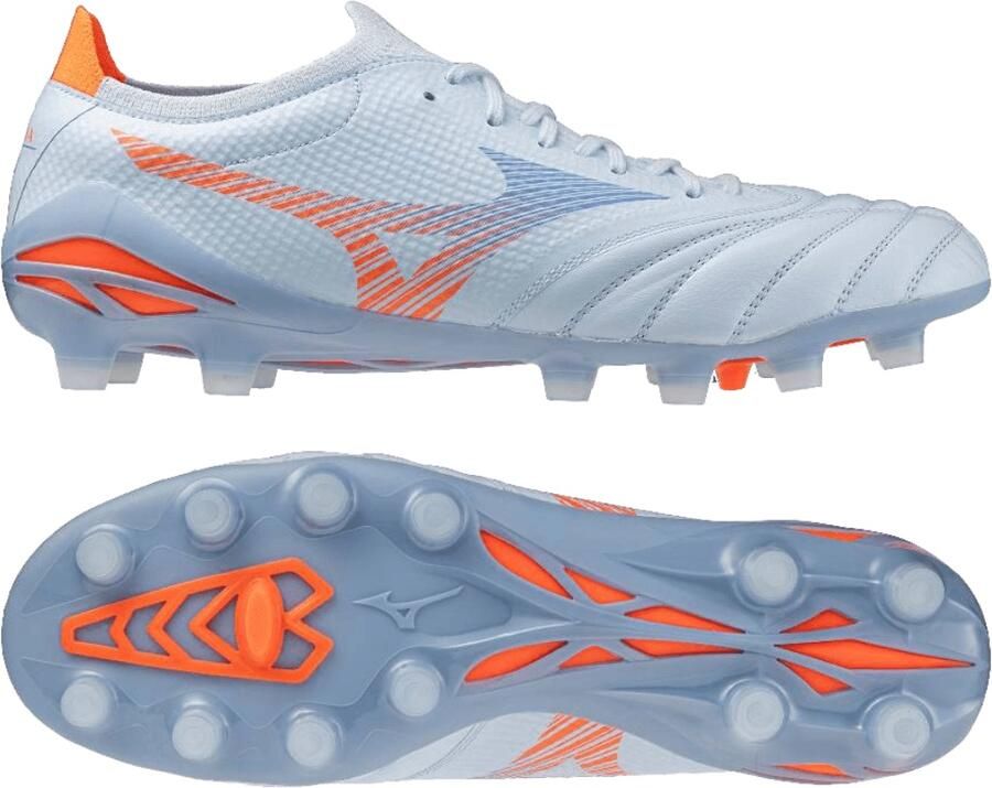 Mizuno Morelia Neo V Beta Pro Gras Voetbalschoenen (FG) Lichtblauw Blauw Oranje