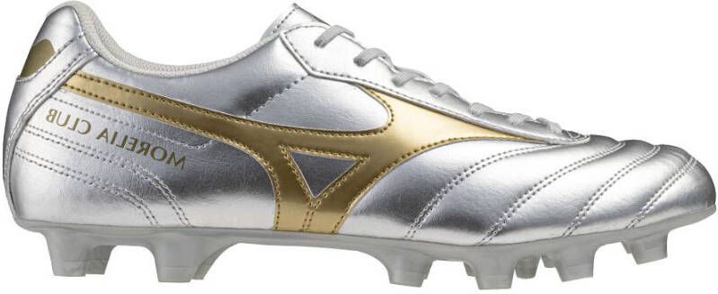 Mizuno Morelia II Club Gras Voetbalschoenen (FG) Zilver Goud