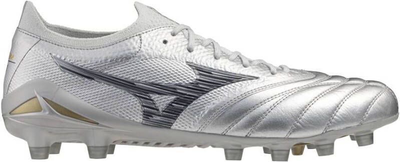 Mizuno Morelia Neo Beta IV Japan Gras Voetbalschoenen (FG) Zilver Grijs Goud