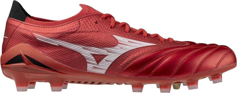 Mizuno Morelia Neo IV Beta Elite Gras Voetbalschoenen (FG) Rood Zilver Zwart