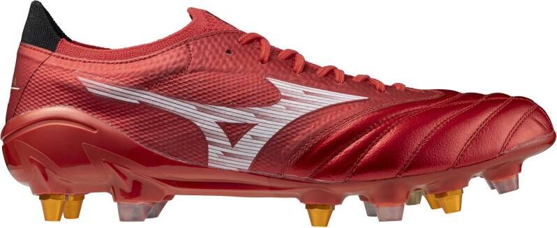 Mizuno Morelia Neo IV Beta Elite IJzeren-Nop Voetbalschoenen (SG) Rood Zilver Zwart