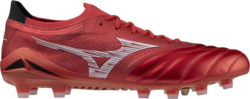 Mizuno Morelia Neo IV Beta Japan Gras Voetbalschoenen (FG) Rood Zilver Zwart