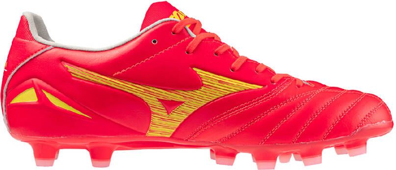 Mizuno Morelia Neo IV Pro Gras Voetbalschoenen (FG) Rood Geel