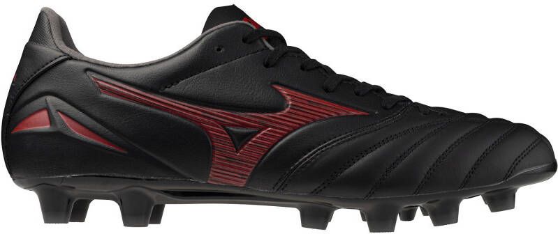 Mizuno Morelia Neo IV Pro Gras Voetbalschoenen (FG) Zwart Rood