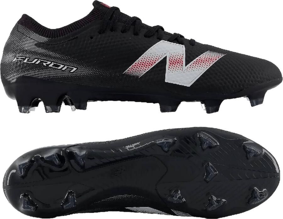 New Balance Furon V9 Elite Gras Voetbalschoenen (FG) Zwart Wit Rood