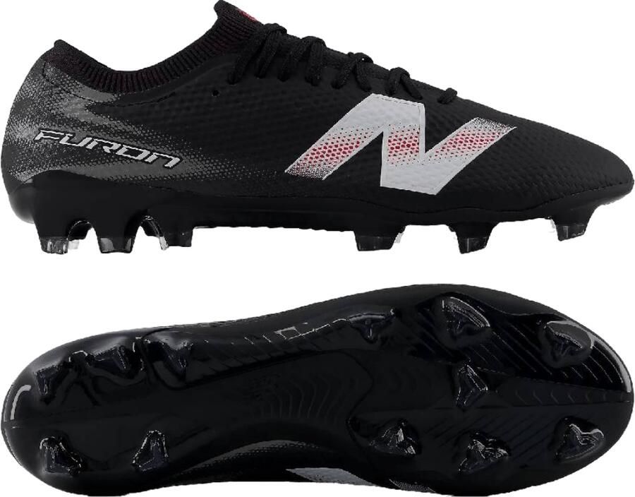 New Balance Furon V9 Pro Gras Voetbalschoenen (FG) Zwart Wit Rood