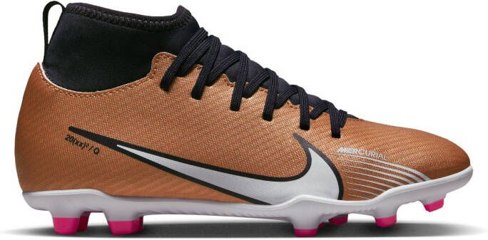 Nike Mercurial Superfly 9 Club Gras Kunstgras Voetbalschoenen (MG) Kids Brons Zwart Wit