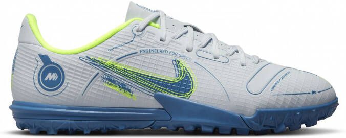 Nike Kids Nike Mercurial Vapor 14 Academy Turf Voetbalschoenen(TF)Kids Grijs Donkerblauw