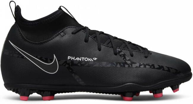 Nike Kids Nike Phantom GT2 Club DF Gras Kunstgras Voetbalschoenen(MG)Kids Zwart Wit Rood