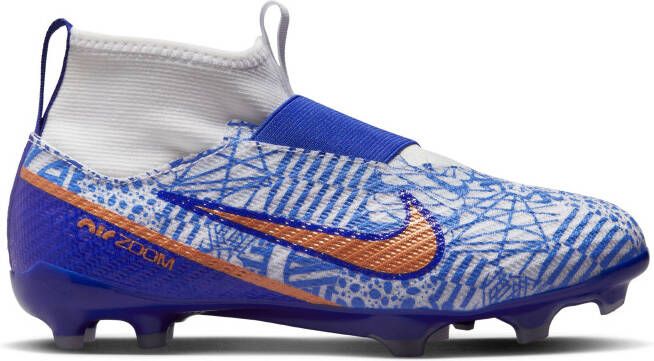 Nike Kids Nike Zoom Mercurial Superfly 9 Pro CR7 Gras Voetbalschoenen(FG)Kids Wit Blauw Brons