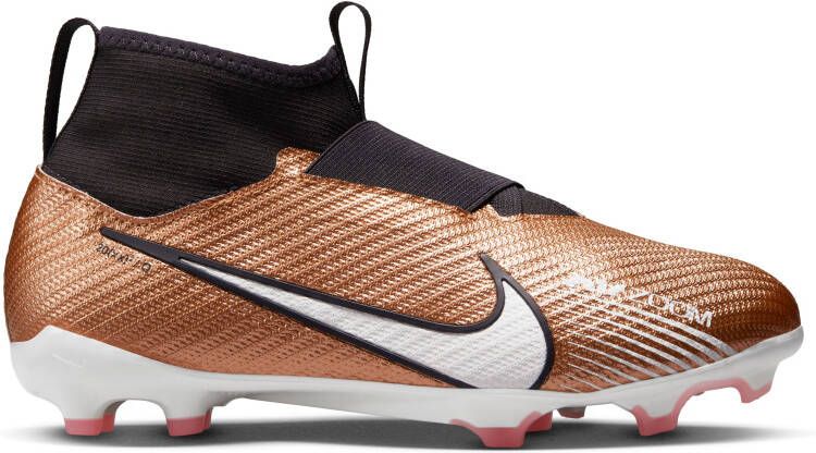 Nike Zoom Mercurial Superfly 9 Pro Gras Voetbalschoenen (FG) Kids Brons Zwart Wit