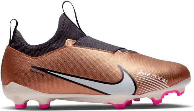 Nike Kids Nike Zoom Mercurial Vapor 15 Academy Gras Kunstgras Voetbalschoenen(MG)Kids Brons Zwart Wit