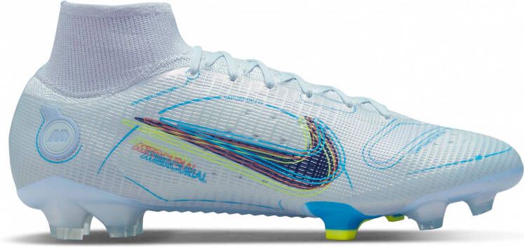 Nike Mercurial Superfly 8 Elite Gras Voetbalschoenen (FG) Grijs Felblauw  Geel - Schoenen.nl
