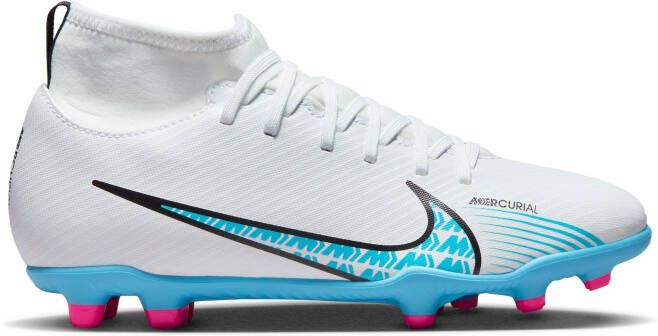 Nike Mercurial Superfly 9 Club Gras Kunstgras Voetbalschoenen (MG) Kids Wit Felblauw Felroze