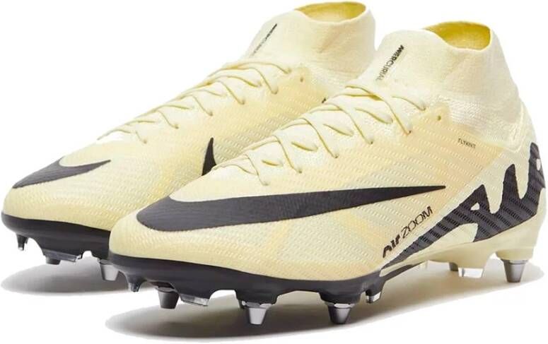 Nike Mercurial Superfly 9 Elite IJzeren-Nop Voetbalschoenen (SG) Pro Player Gebroken Wit Zwart