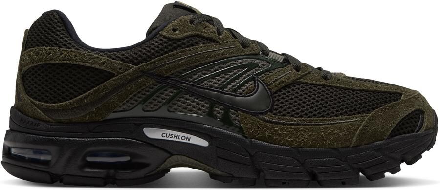 Nike Air Max Moto 2K Suede Sneakers Olijfgroen Zwart Metallic Silver