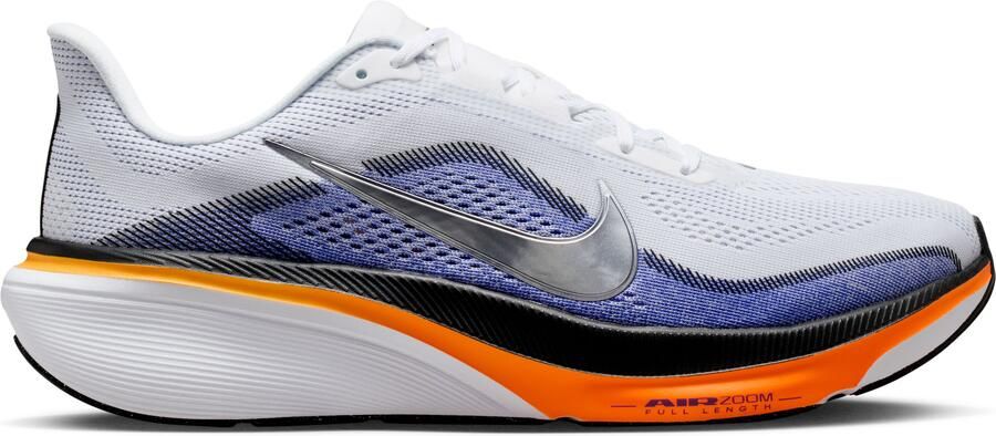 Nike Air Zoom Pegasus 42 Hardloopschoenen Wit Zilver Oranje Donkerpaars