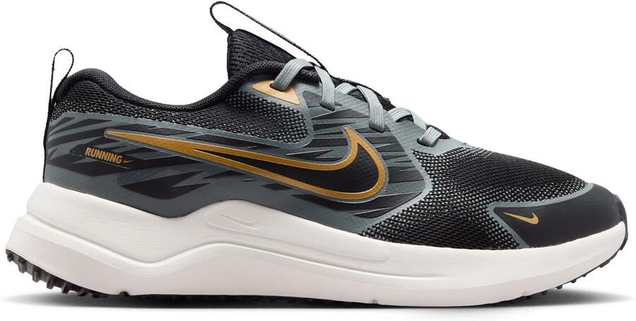 Nike Cosmic Runner Hardloopschoenen Kids Zwart Zilvergrijs Goud