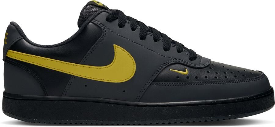 Nike Court Vision Low Sneakers Donkergrijs Geel Zwart