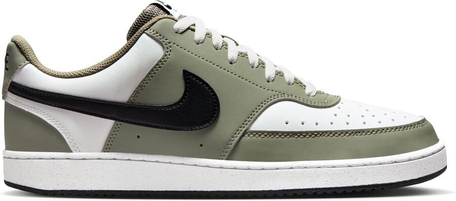 Nike Court Vision Low Sneakers Wit Olijfgroen Zwart