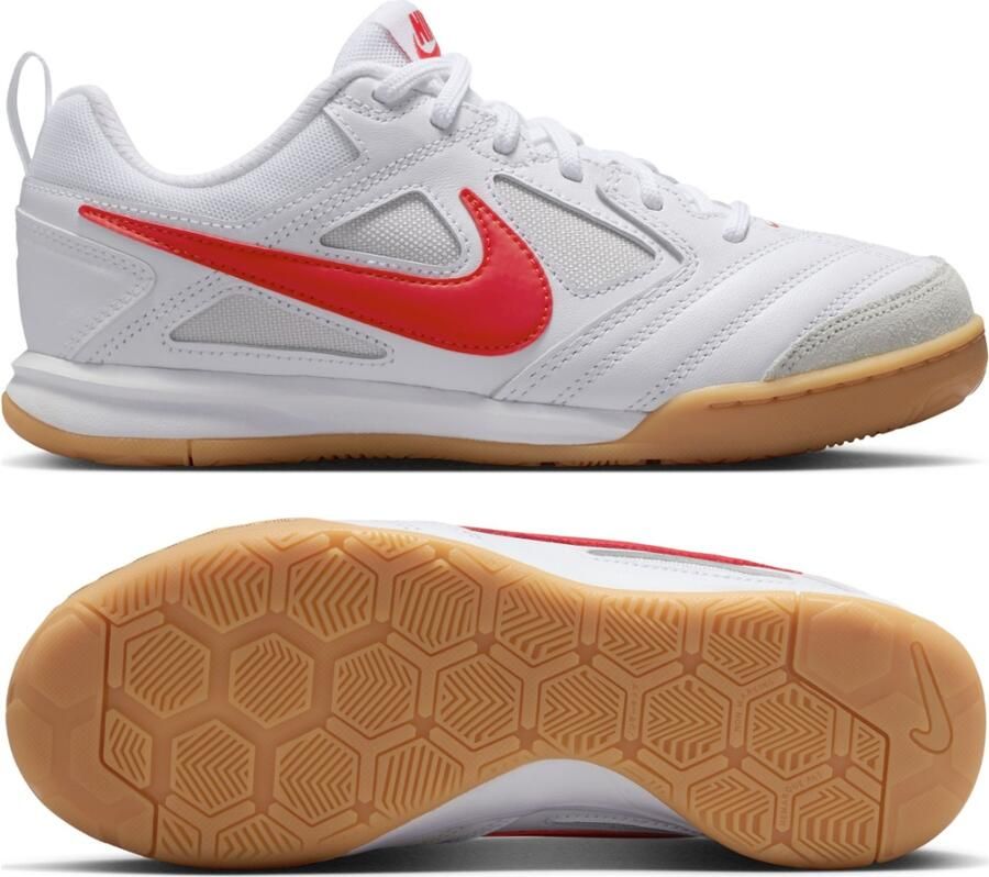 Nike Gato Zaalvoetbalschoenen (IN) Kids Wit Rood Bruin