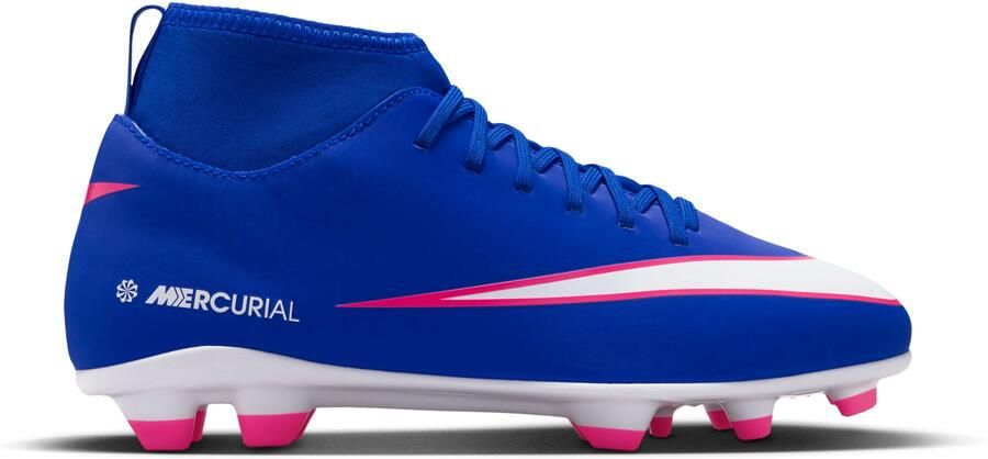 Nike Mercurial Superfly 10 Club Gras Kunstgras Voetbalschoenen (MG) Kids Blauw Wit Felroze