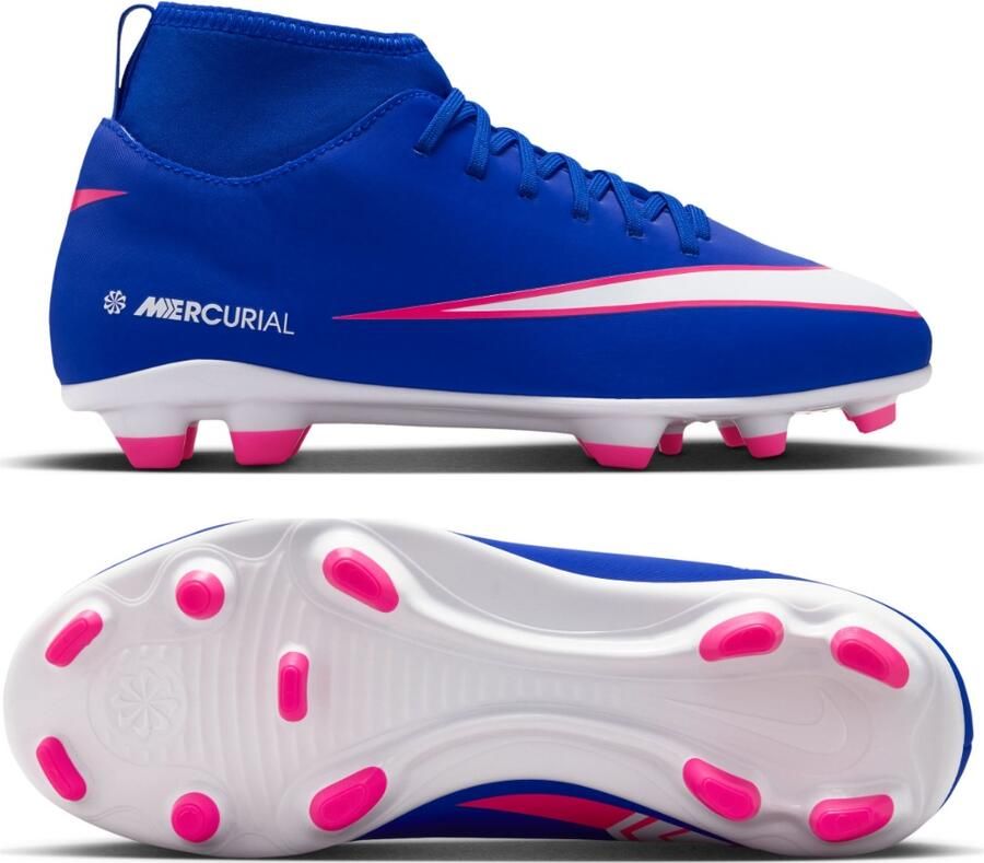 Nike Jr. Mercurial Superfly 10 Club high-top voetbalschoenen voor kleuters kids (meerdere ondergronden) Blauw - Foto 5
