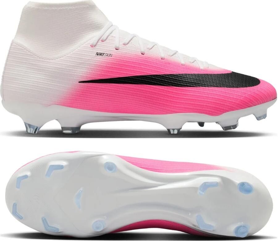Nike Mercurial Superfly 11 Academy Gras Kunstgras Voetbalschoenen (MG) Felroze Wit Zwart