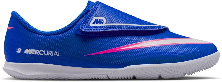 Nike Mercurial Vapor 16 Club Velcro Zaalvoetbalschoenen (IN) Peuters Blauw Wit Felroze