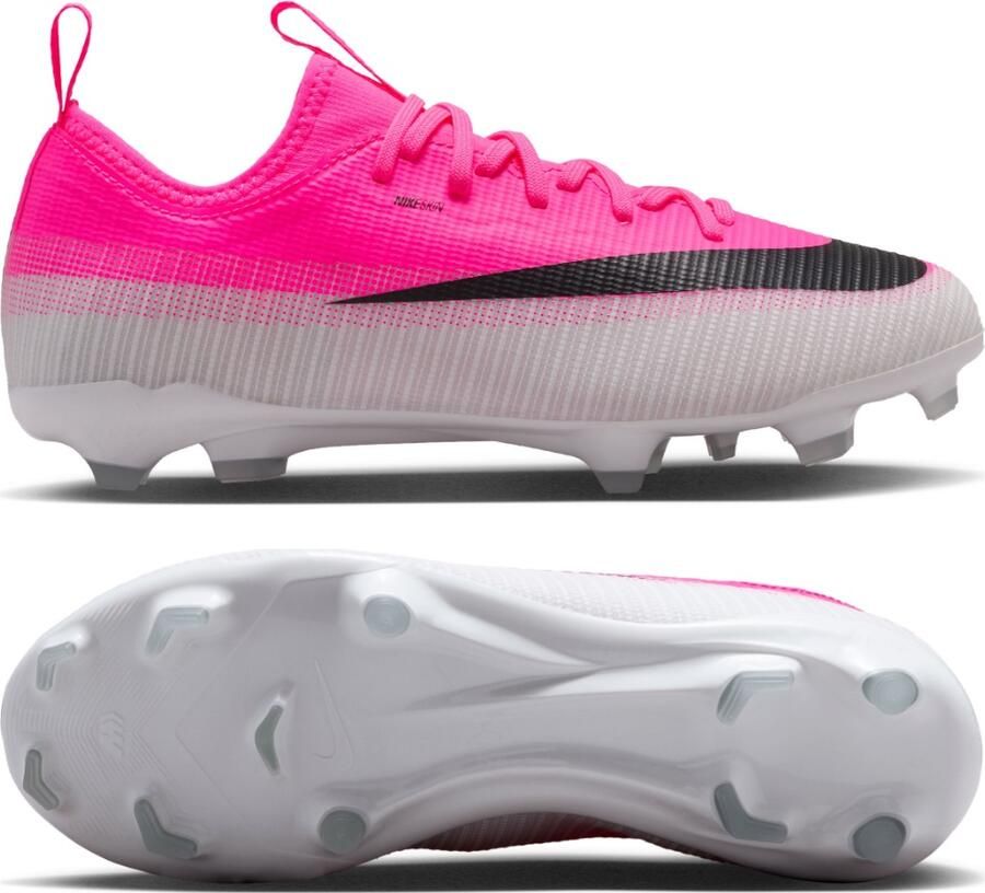 Nike Mercurial Vapor 17 Academy Gras Kunstgras Voetbalschoenen (MG) Kids Felroze Wit Zwart