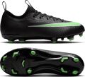 Nike Mercurial Vapor 17 Academy Gras Kunstgras Voetbalschoenen (MG) Kids Zwart Felgroen Zilvergrijs - Zwart