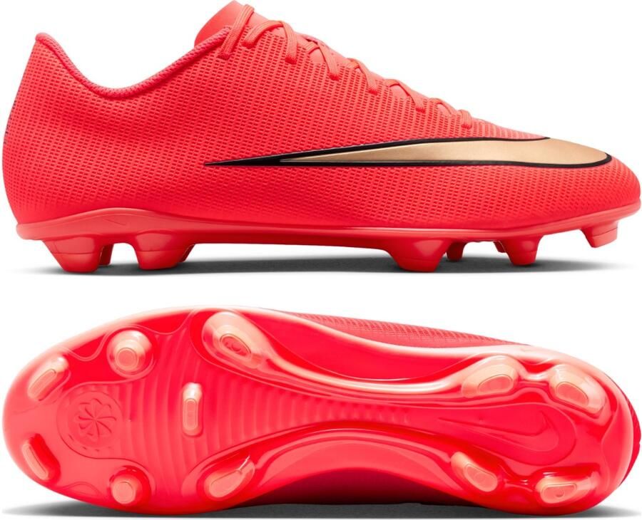 Nike Mercurial Vapor 17 Club Gras Kunstgras Voetbalschoenen (MG) Felrood Zwart Goud