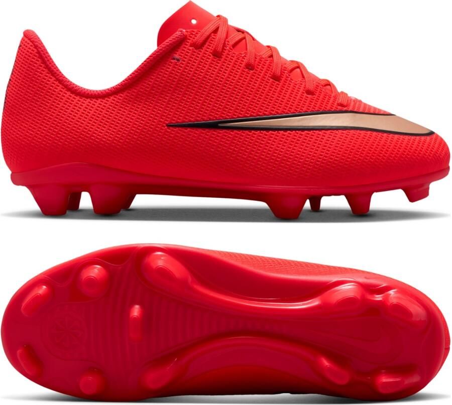 Nike Mercurial Vapor 17 Club Gras Kunstgras Voetbalschoenen (MG) Kids Felrood Zwart Goud