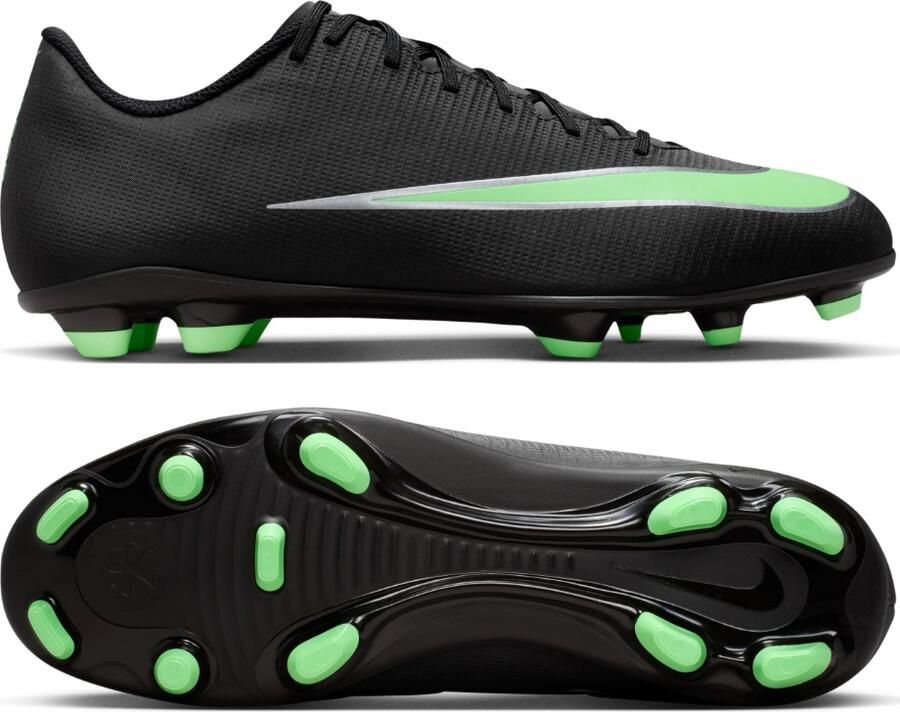 Nike Mercurial Vapor 17 Club Gras Kunstgras Voetbalschoenen (MG) Zwart Felgroen Zilvergrijs