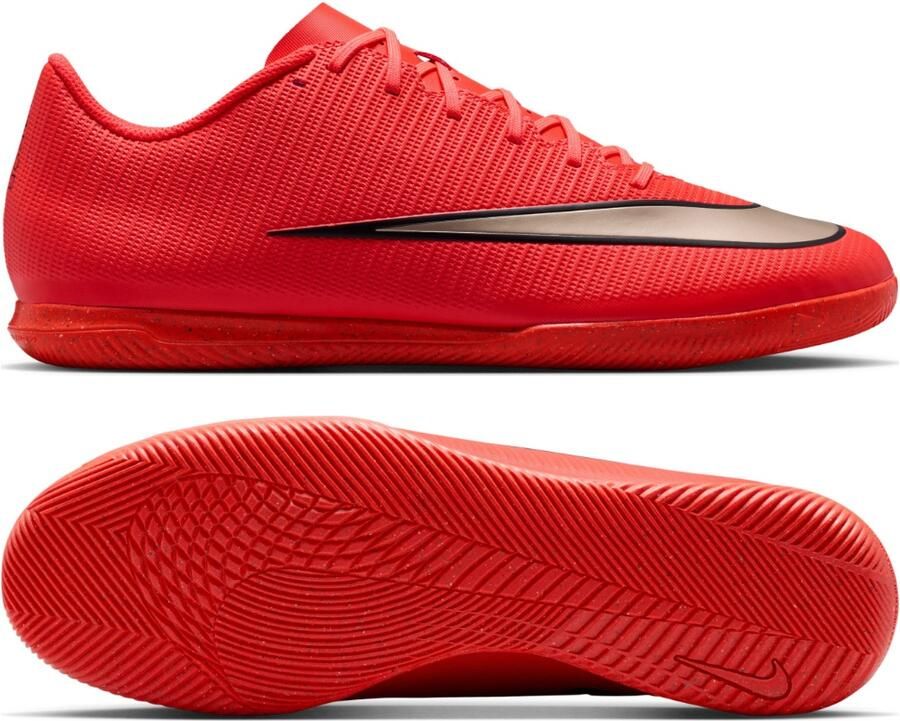 Nike Mercurial Vapor 17 Club Zaalvoetbalschoenen (IN) Felrood Zwart Goud