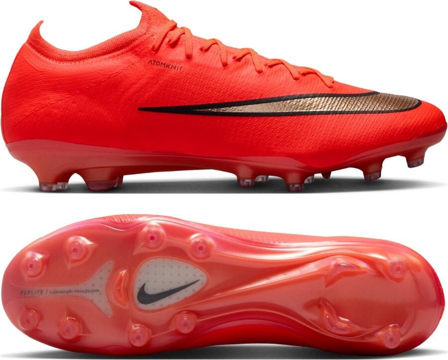 Nike Mercurial Vapor 17 Elite Kunstgras Voetbalschoenen (AG) Felrood Zwart Goud